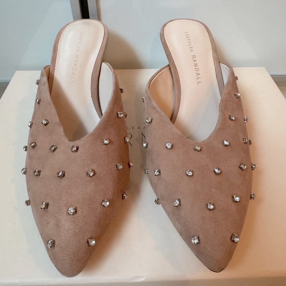 Loefler Randall rhinestone mules